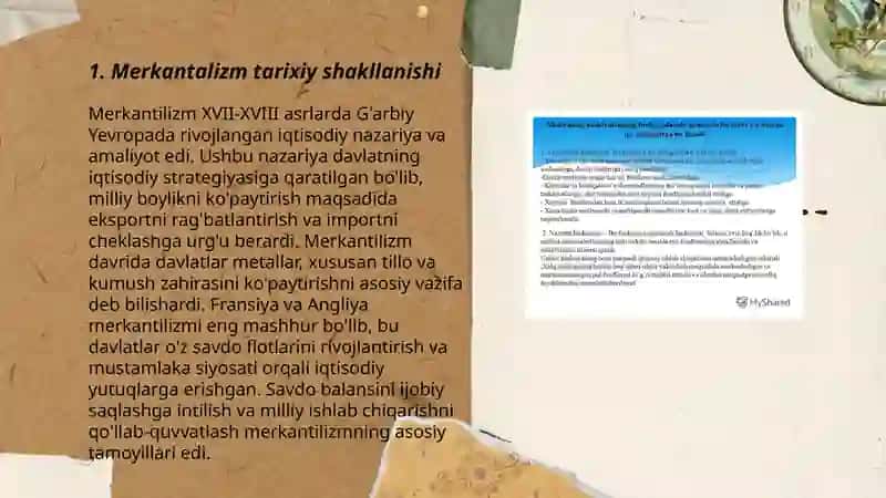 Merkantalizm iqtisodiy g'oyalari mohiyati va ahamiyati 3
