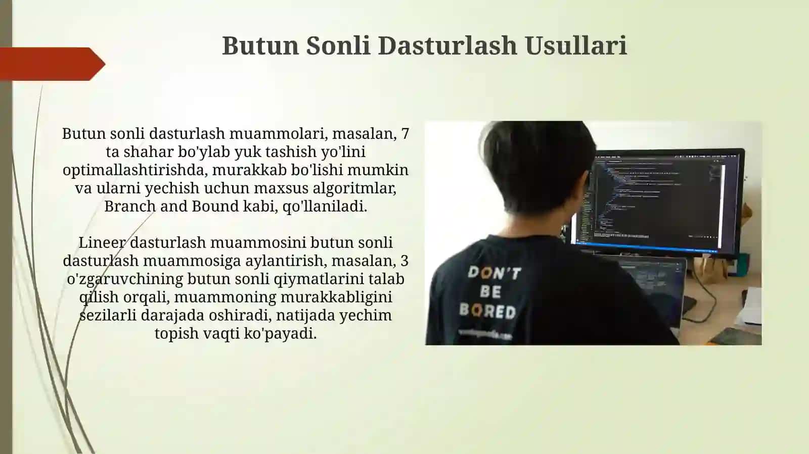 Butun Sonli Dasturlash Usullari 3