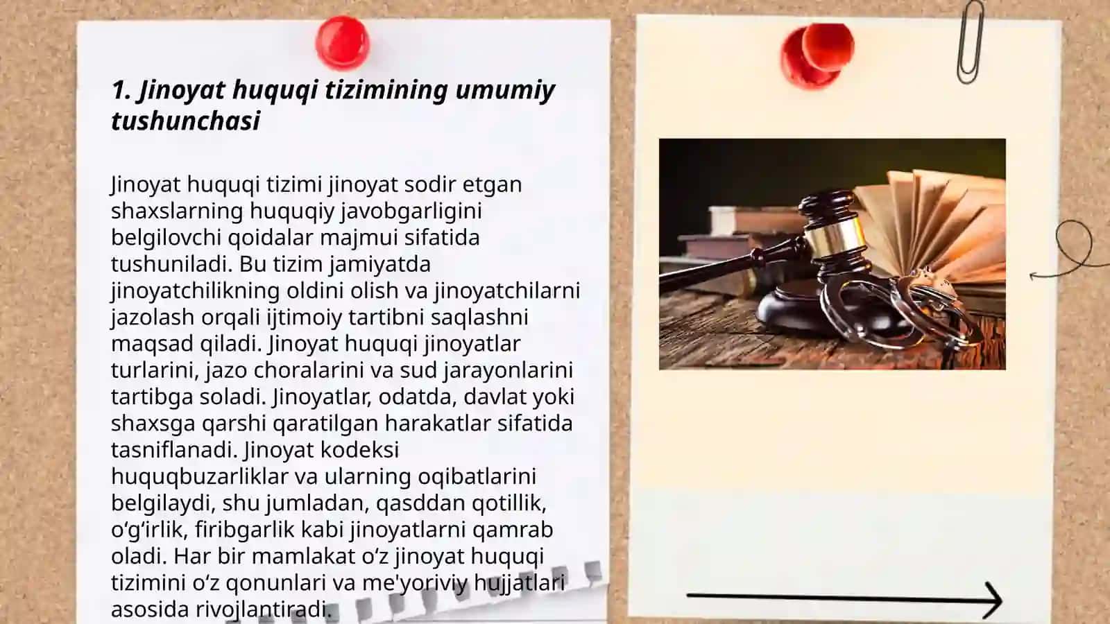 Jinoyat huquqi tizimi va uning boshqa huquq sohalari bilan o’zaro aloqasi 3