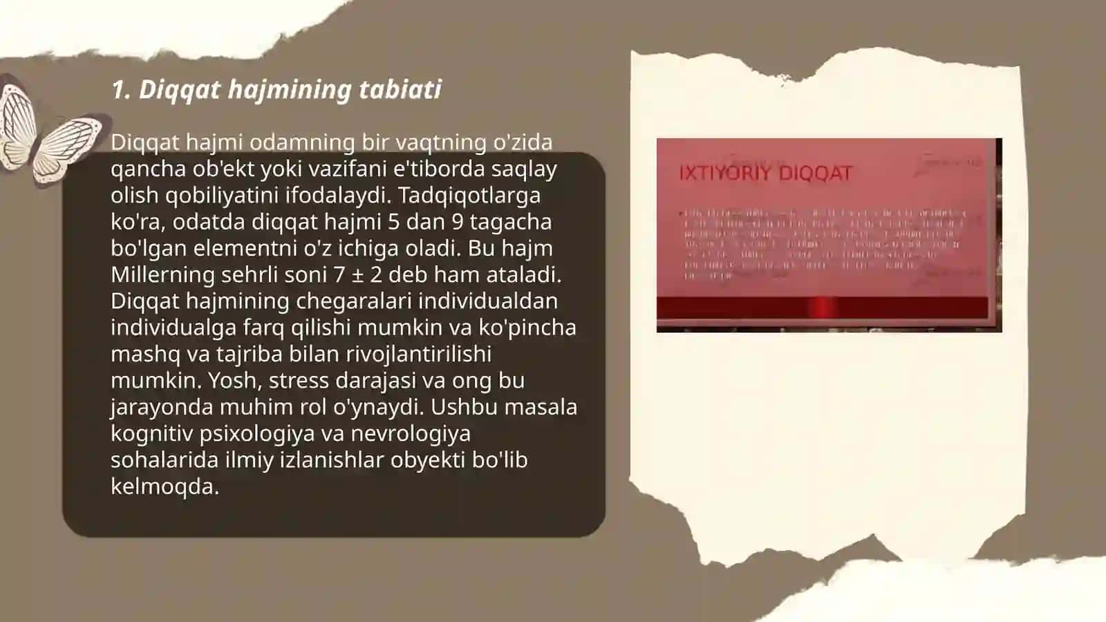 Diqqat xususiyatlari va rivojlantirish imkoniyatlari 3