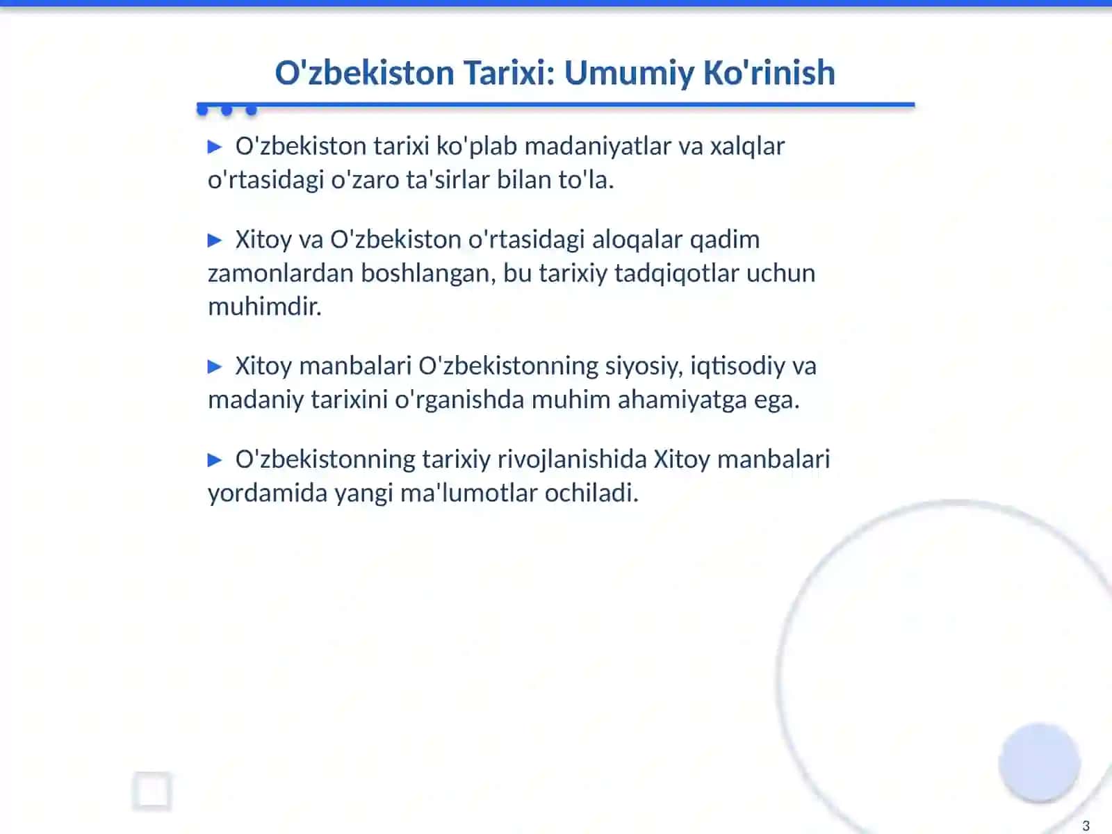 O'zbekiston Tarixiga Oid Xitoy Manbalarining O'rganilishi 3