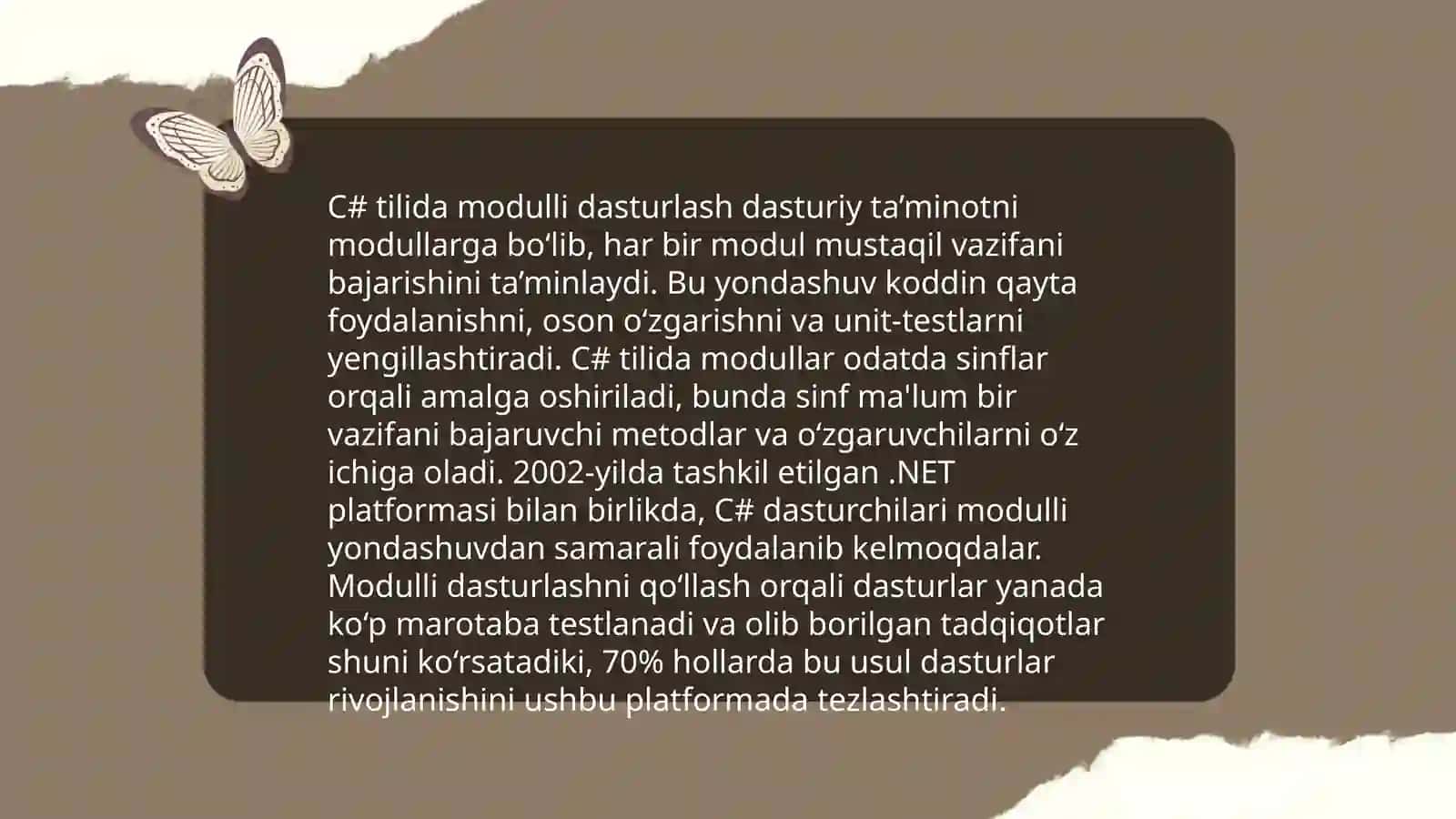 C# va boshqa tillarda (Pascal, C++) modulli dasturlash 3