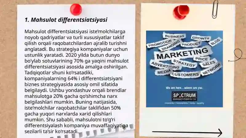 Mahsulot differentsiatsiyasi 3