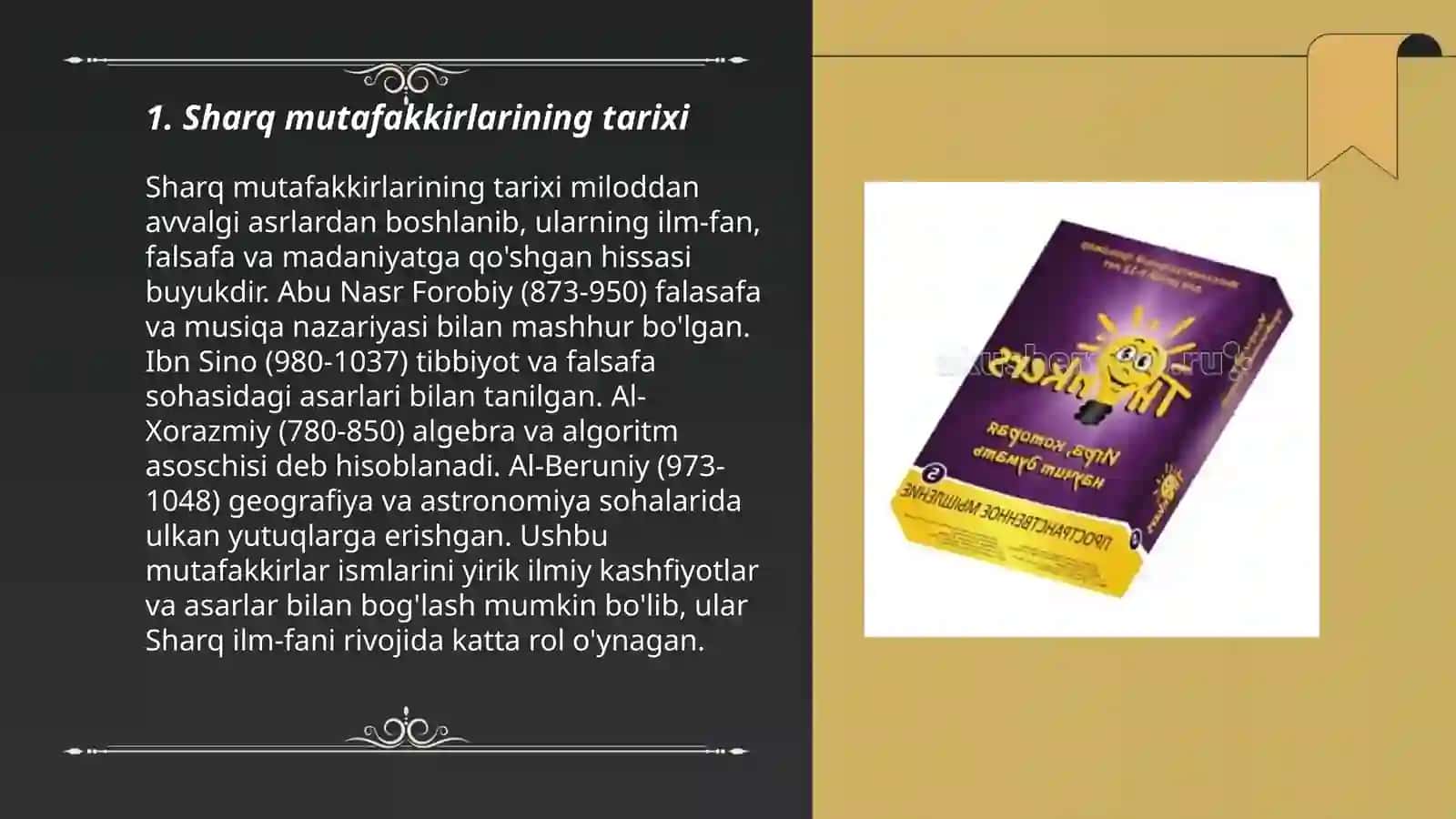 Sharq mutafakkirlari haqida 3
