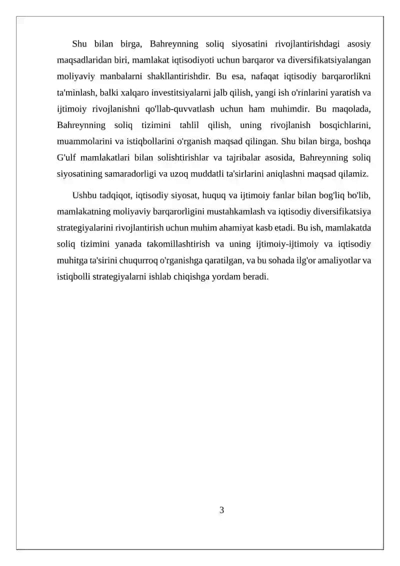 Bahreynning soliq siyosati va tizimining rivojlanishi 3
