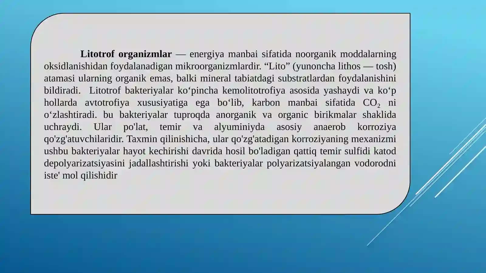 Litotrofbakteriyalar, umumiy tavsifi 3