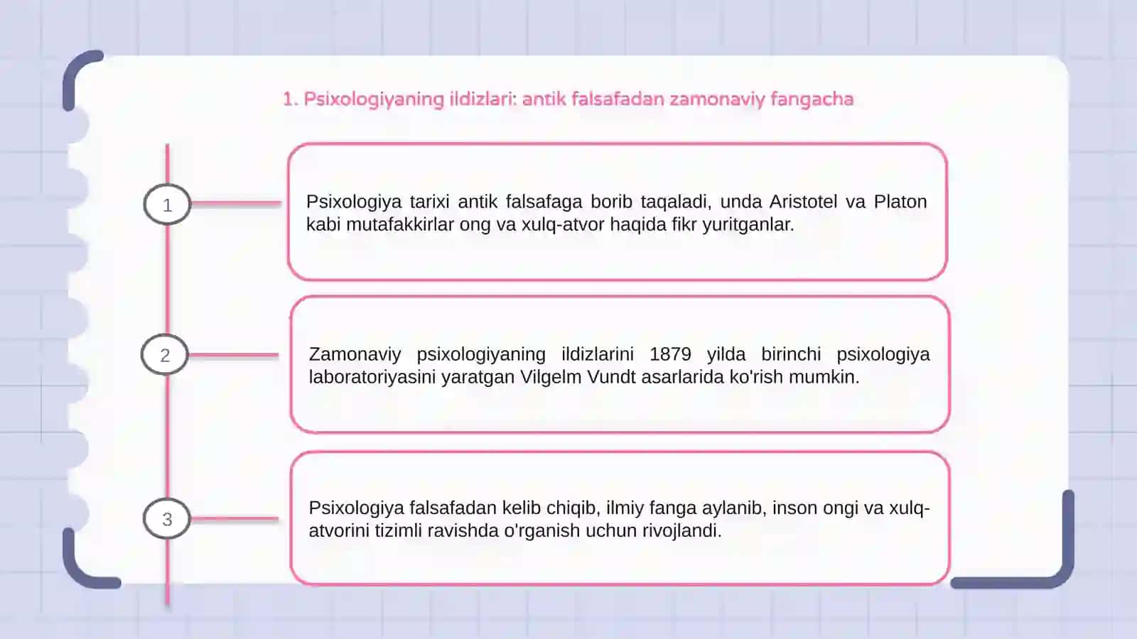 Psixologiya fanining rivojlanish tarixi va hozirgi holati 3