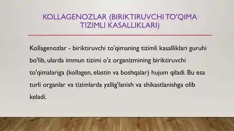 Kollogenozlar, patogenezi va tashxisi 3