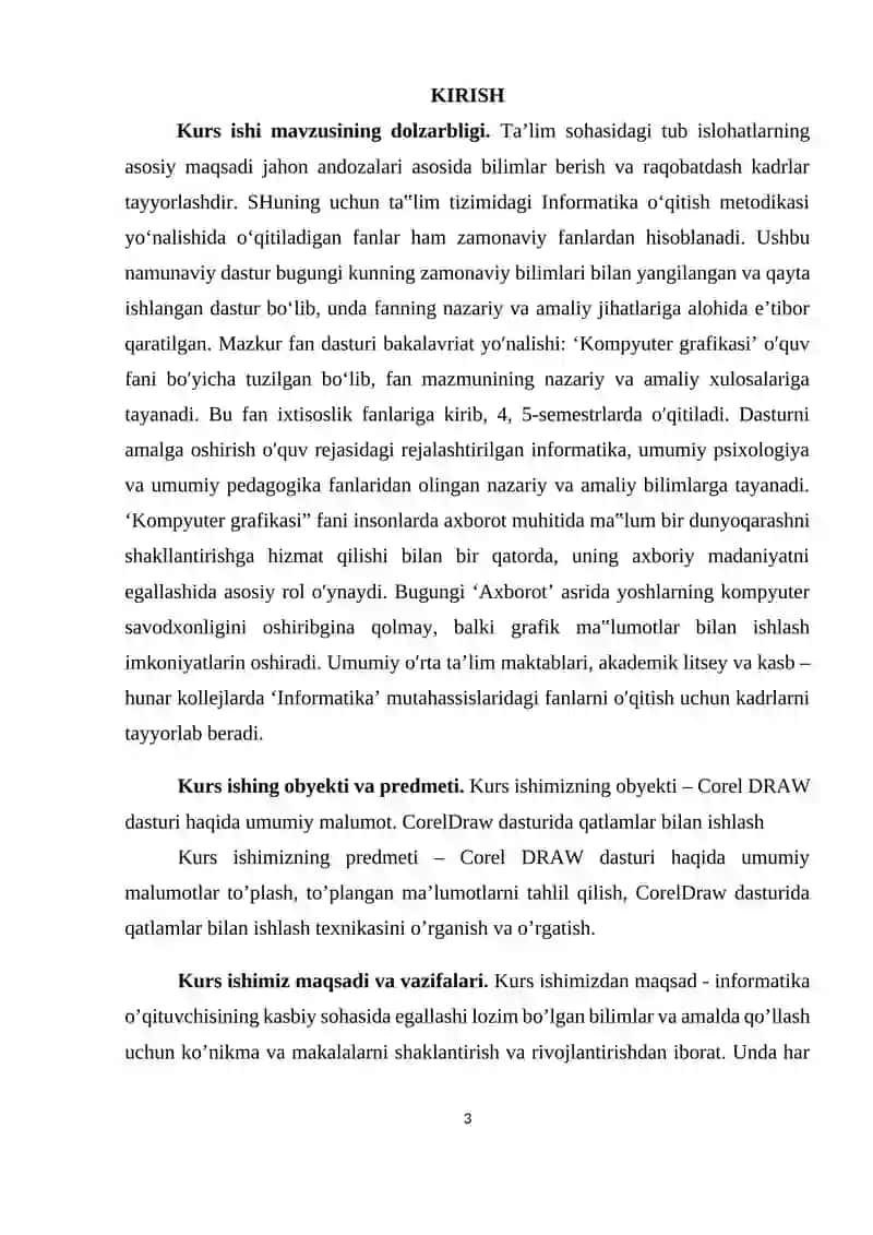 UMUMTA’LIM MAKTABLARIDA DARSLARNING SAMARADORLIGINI OSHIRISHDA CORELDRAW DASTURINING AXAMIYATI VA AVZALLIKLARI 3