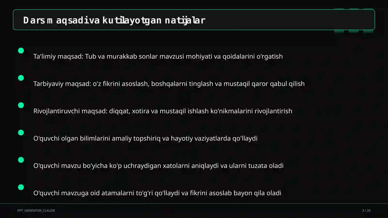 Tub va murakkab sonlar (5-sinf) 3