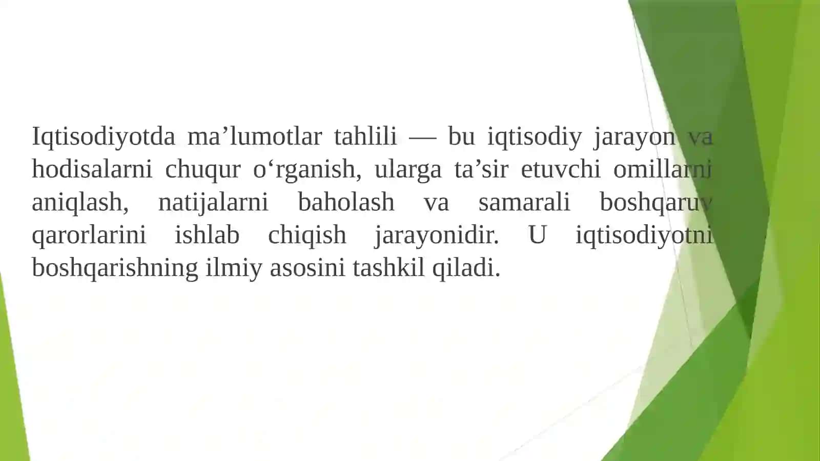 Iqtisodiyotda ma’lumotlar tahlili faniga kirish 3