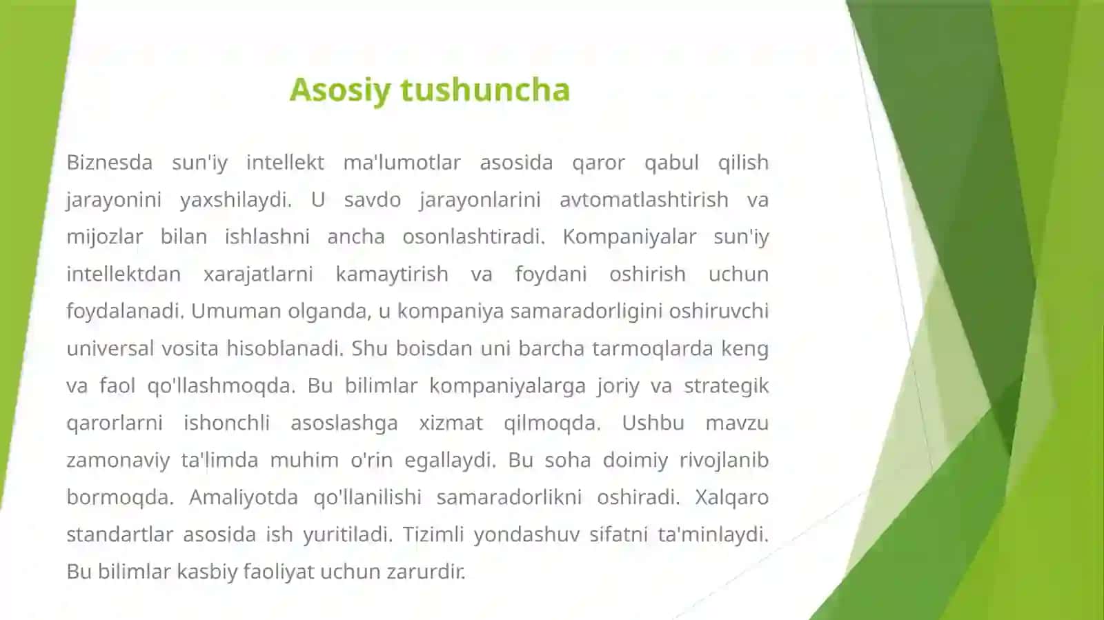 SUN'IY INTELLEKTDAN BIZNESDA FOYDALANISH IMKONIYATLARI 3
