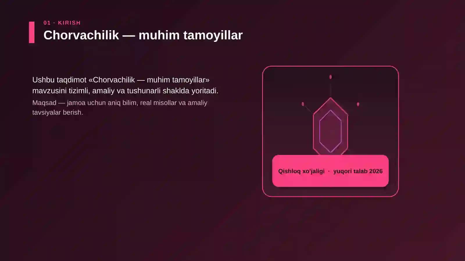 Chorvachilik — muhim tamoyillar 3
