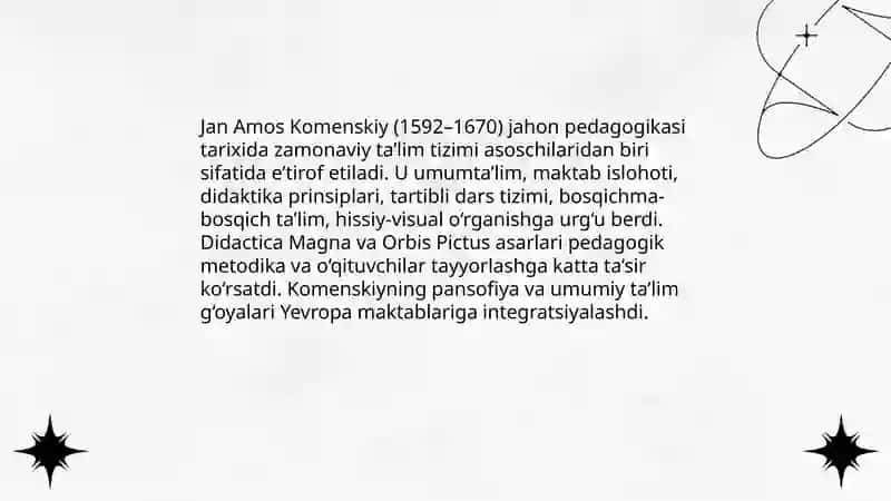 Jahon pedagogika fanining rivojlanish tarixi bayoni 3
