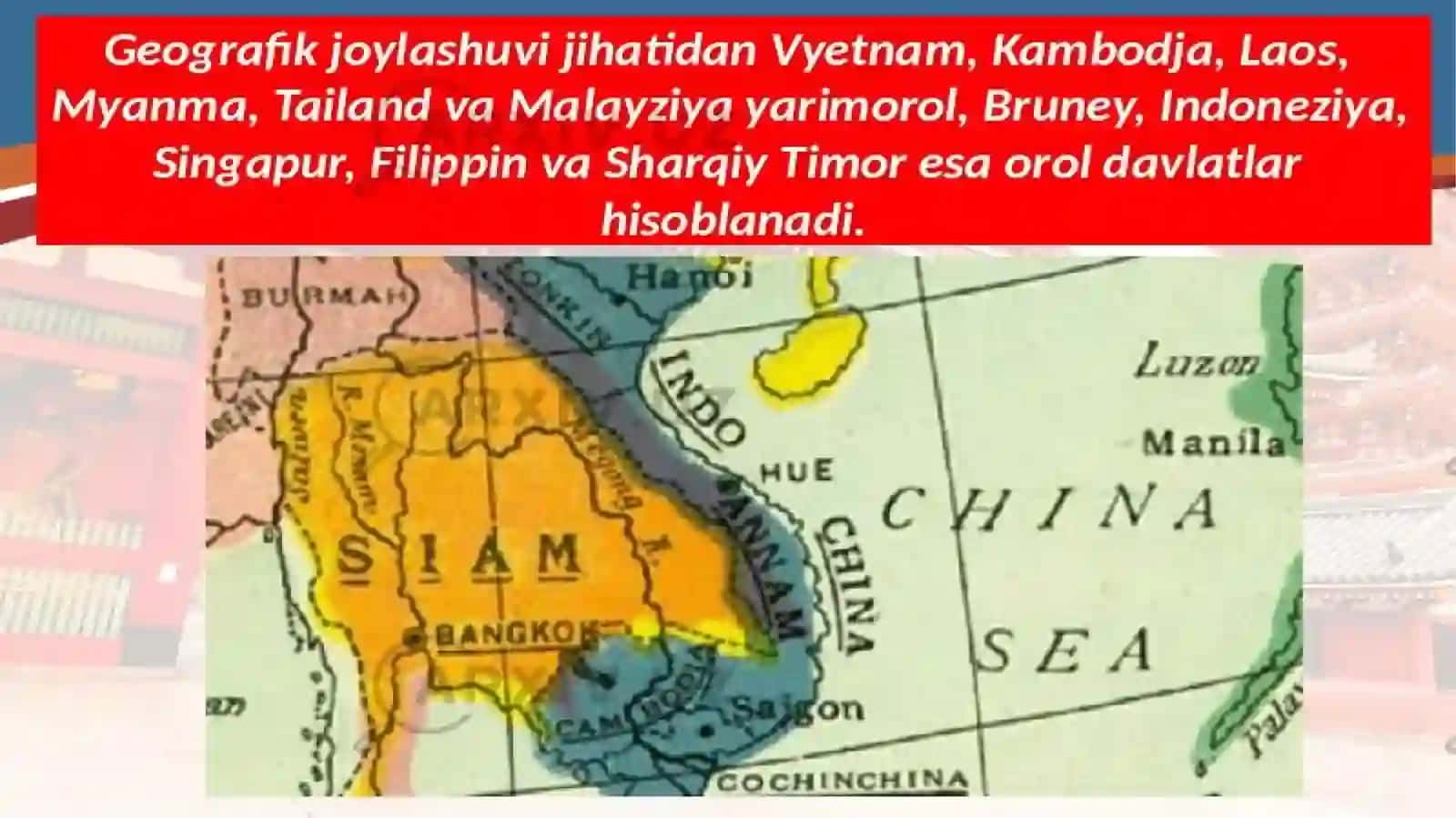 IX-XV asrlarda Janubi-Sharqiy Osiyo, Xitoy, Hindiston Botirova Sarvinoz 3