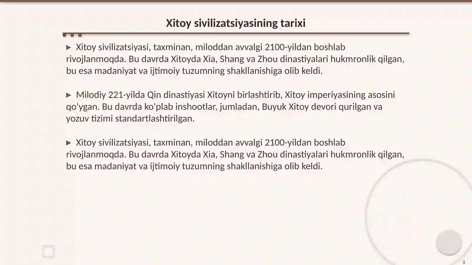 Xitoy sivilizatsiyasi 3
