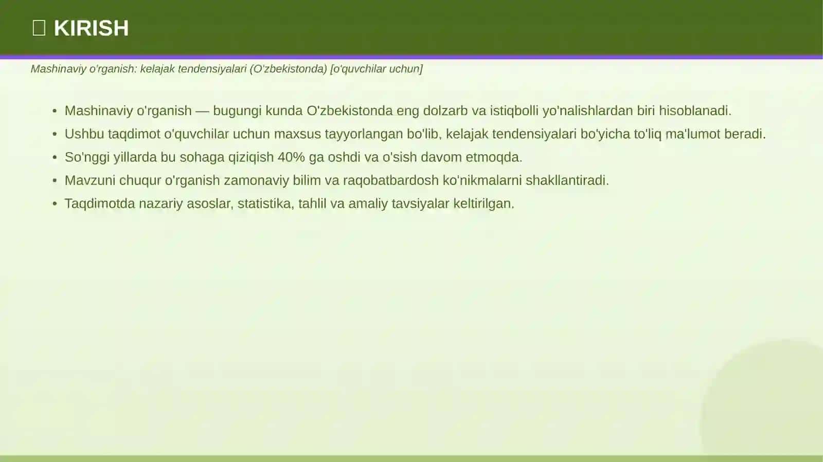 Mashinaviy o'rganish: kelajak tendensiyalari (O'zbekistonda) [o'quvchilar uchun] 3