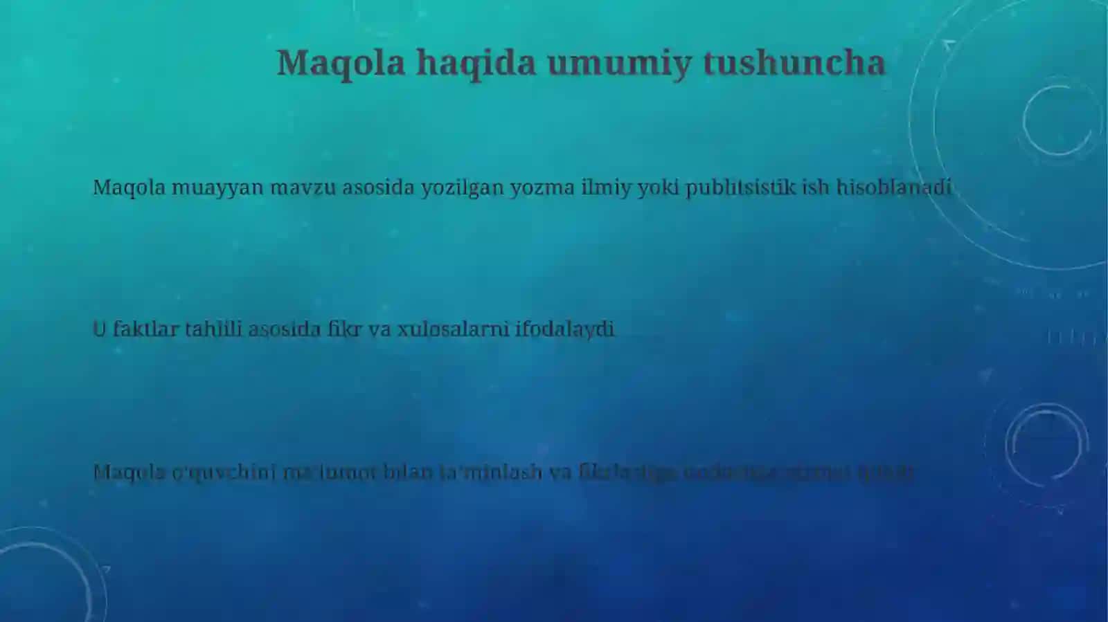 Maqolavauning turlari haqida ma’lumot 3