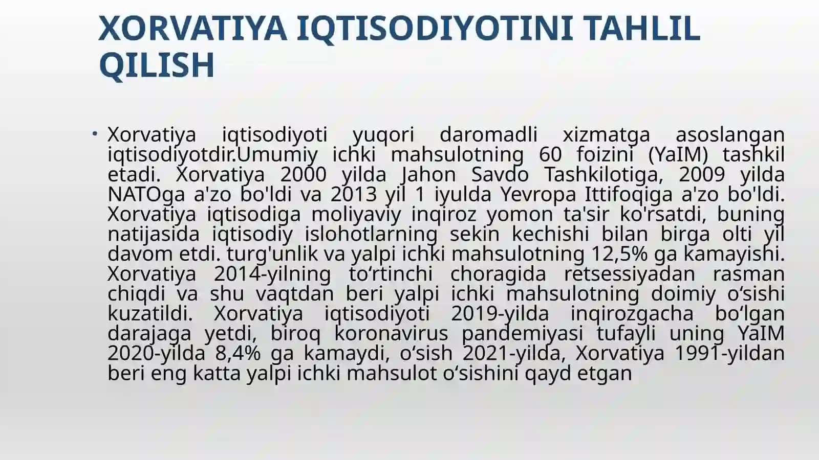 Xorvatiya Iqtisodiyotini tahlil qilish 3
