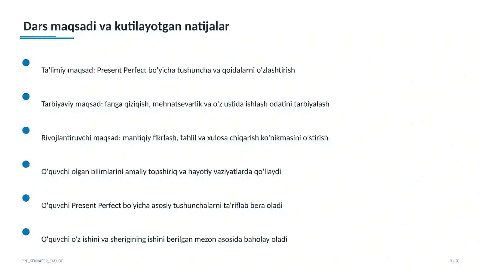 Present Perfect (8-sinf) 3