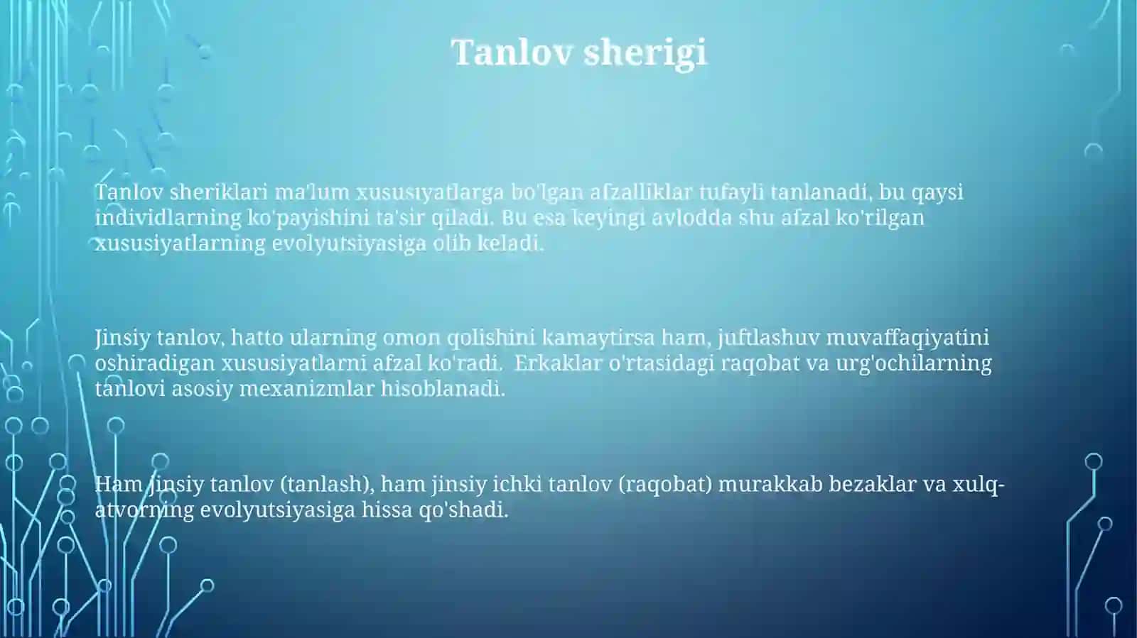 Jinsiy tanlanish 3