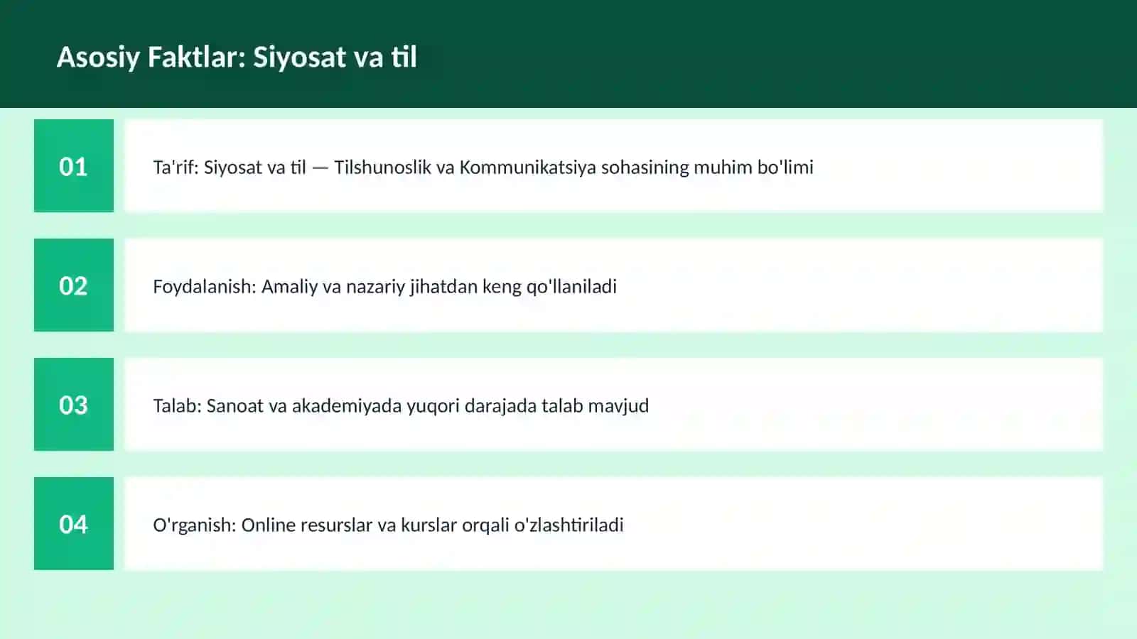 Siyosat va til 3