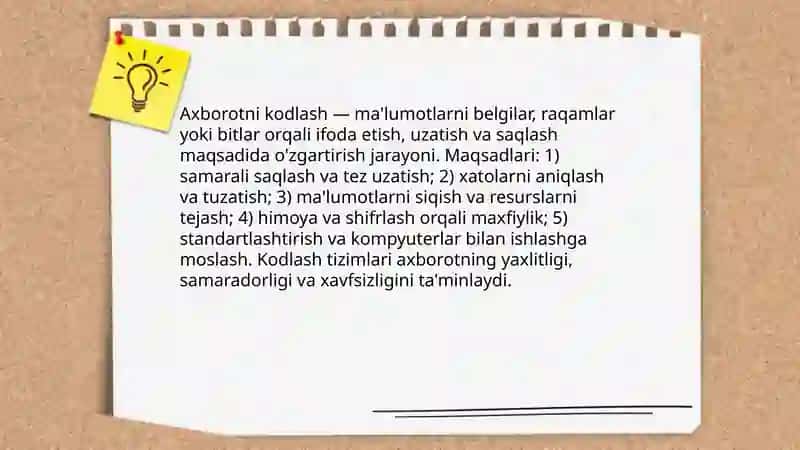 Axborotni kodlash 3