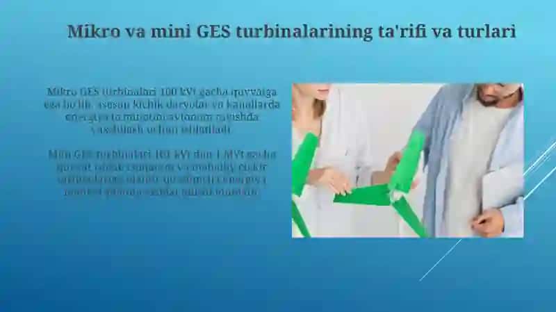 Mikrovamini GESturbinalariningqollanishsharoitlarivaafzalliklarini 3