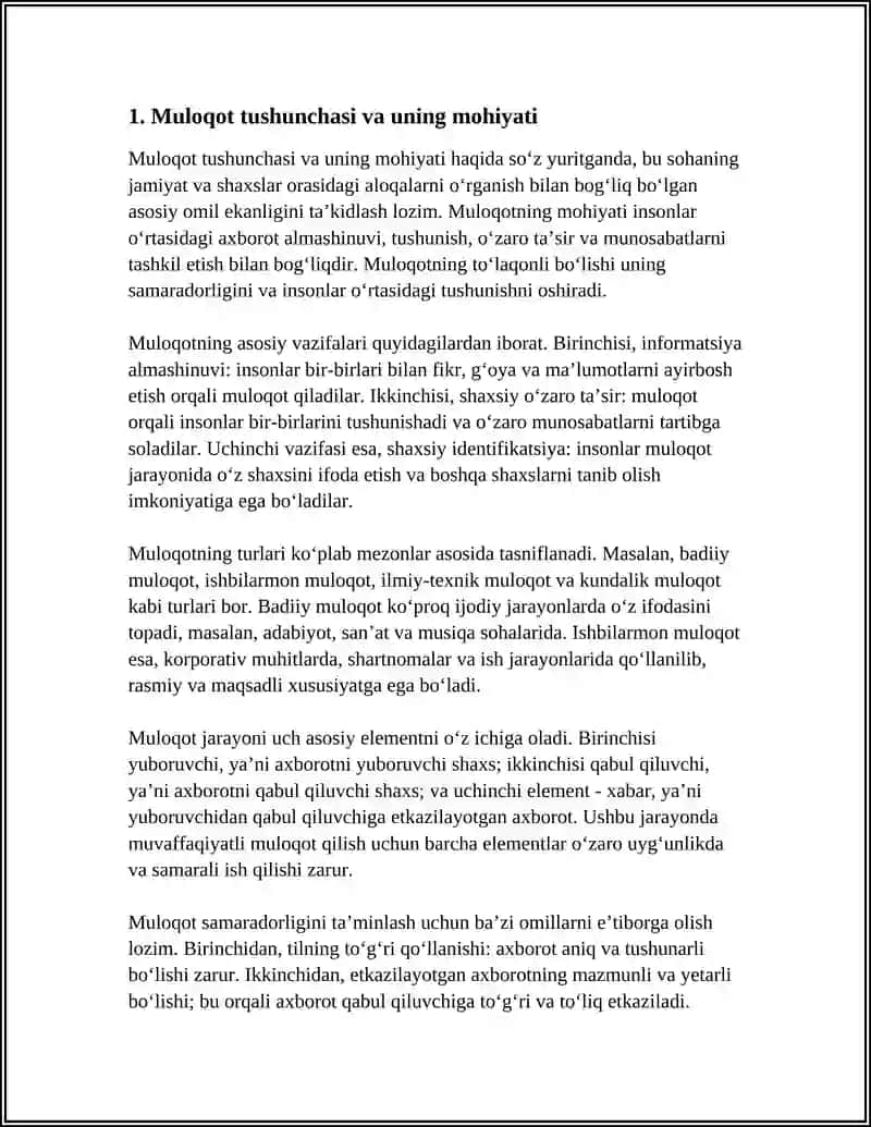 MULOQOT HAQIDA TUSHUNCHA 3