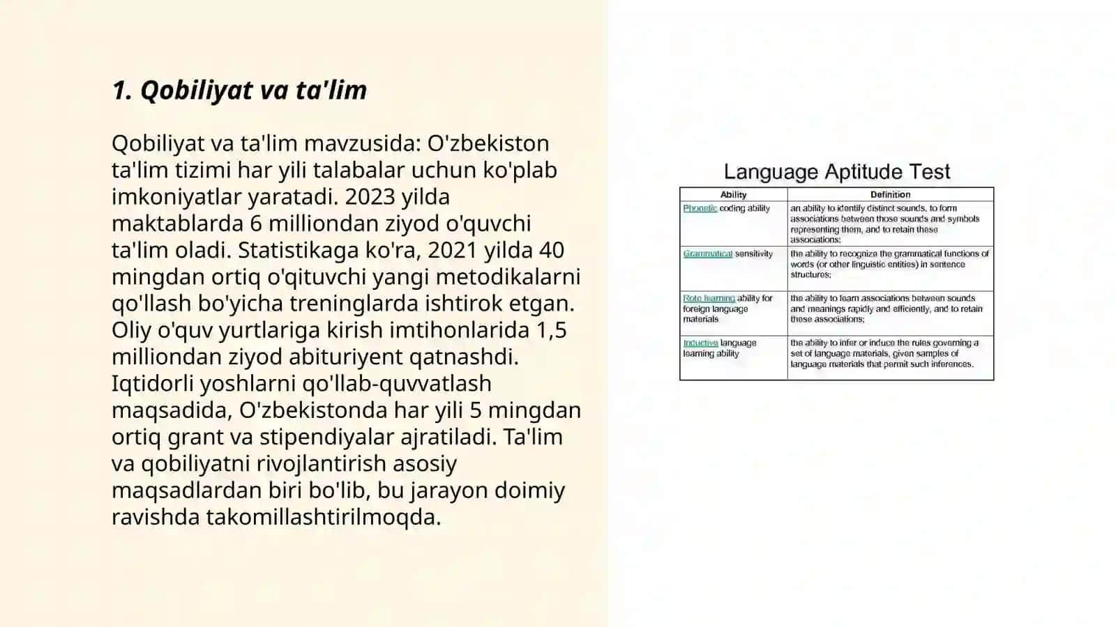 Qobiliyat va Ta'lim 3