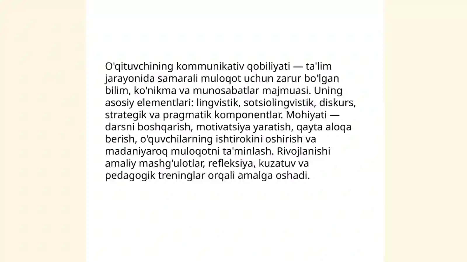 O'qituvchining kommunikativ qobiliyati 3