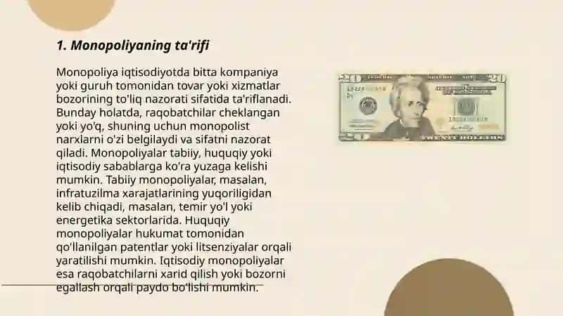 Monopoliyaning mohiyati va iqtisodiy asoslari 3