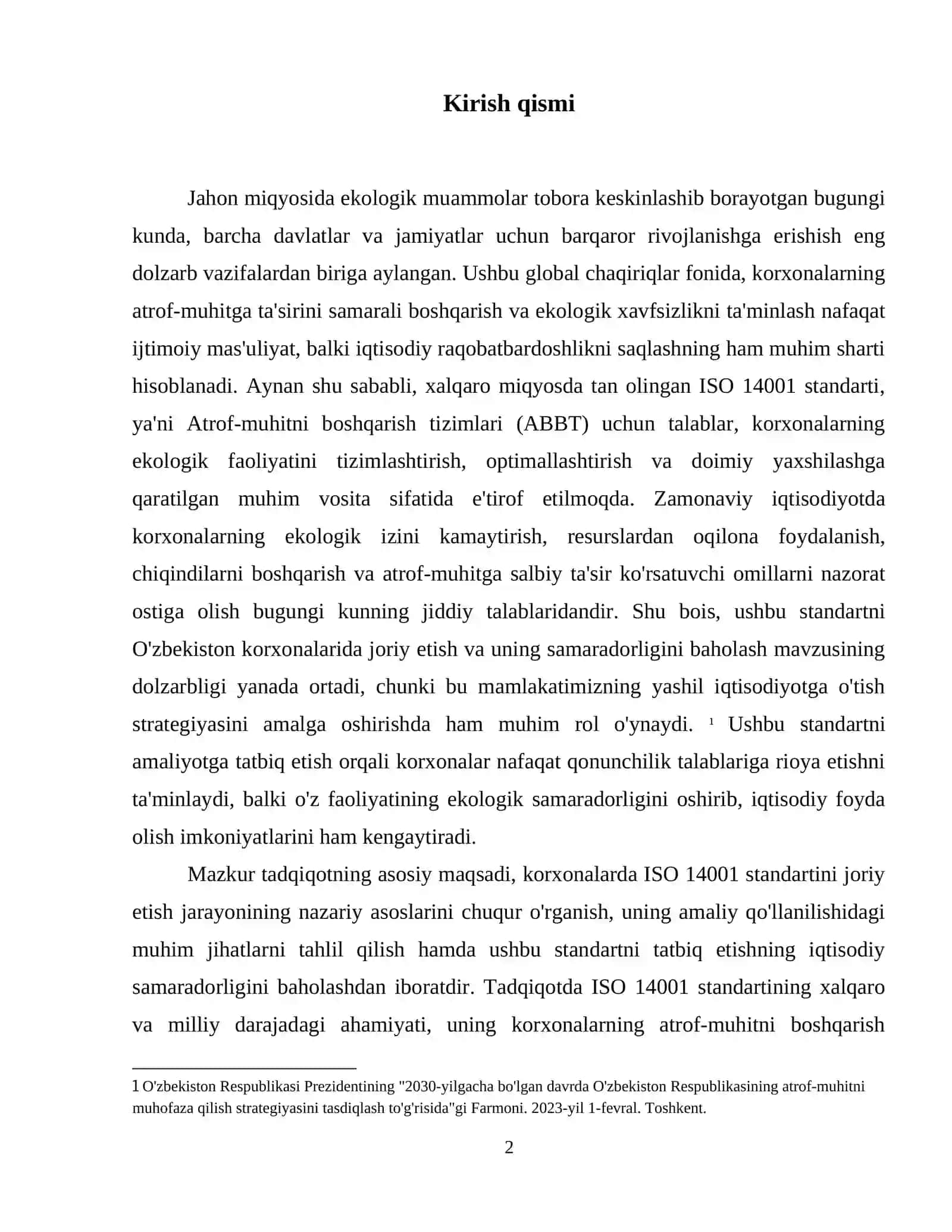 ISO 14001 standartining korxonalarda qollanishi 3