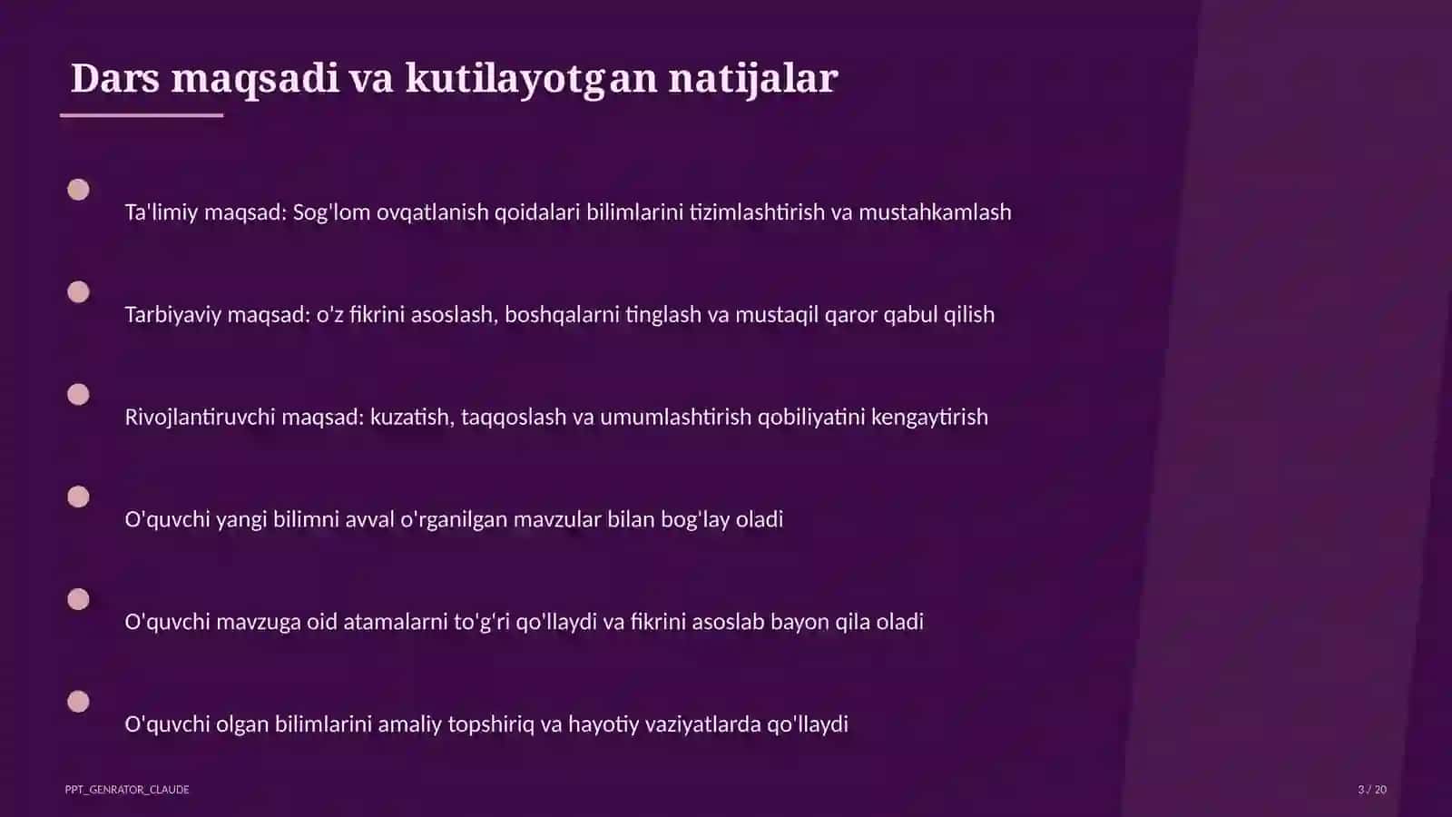 Sog'lom ovqatlanish qoidalari 3
