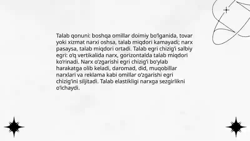 Talab va taklif tahlili, bozor muvozanati 3