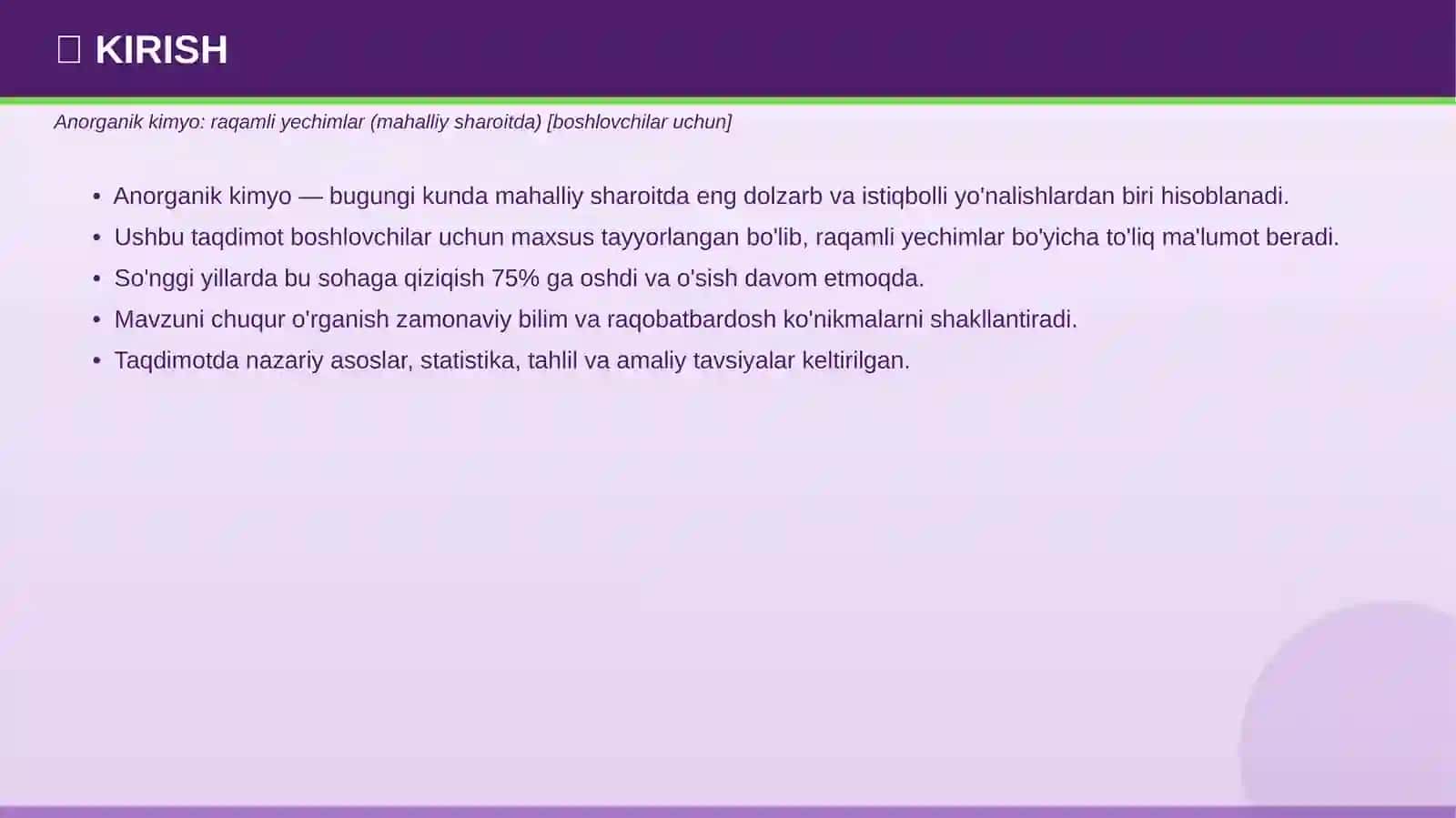 ANORGANIK KIMYO Taqdimot 3
