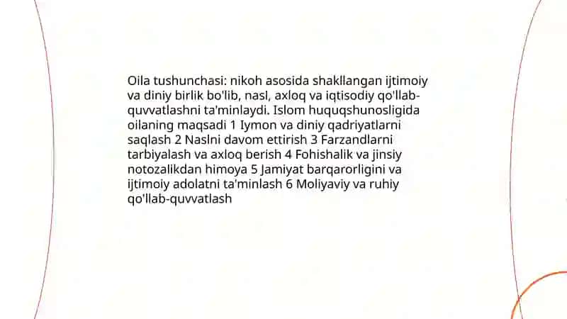 Islom huquqshunosligida oila, nikoh, taloq, idda, zihor tushunchalari 3
