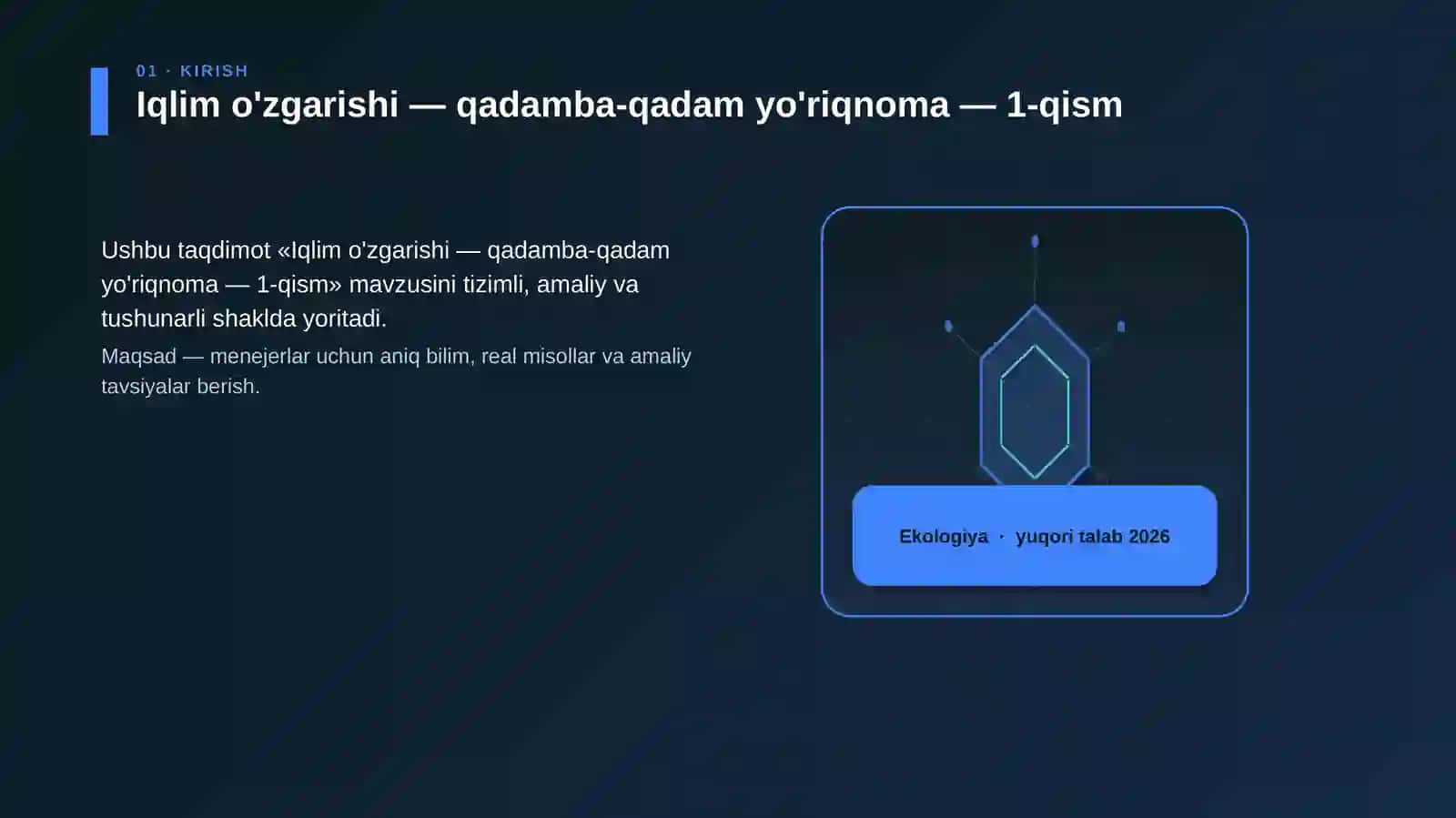 Iqlim o'zgarishi — qadamba-qadam yo'riqnoma — 1-qism 3