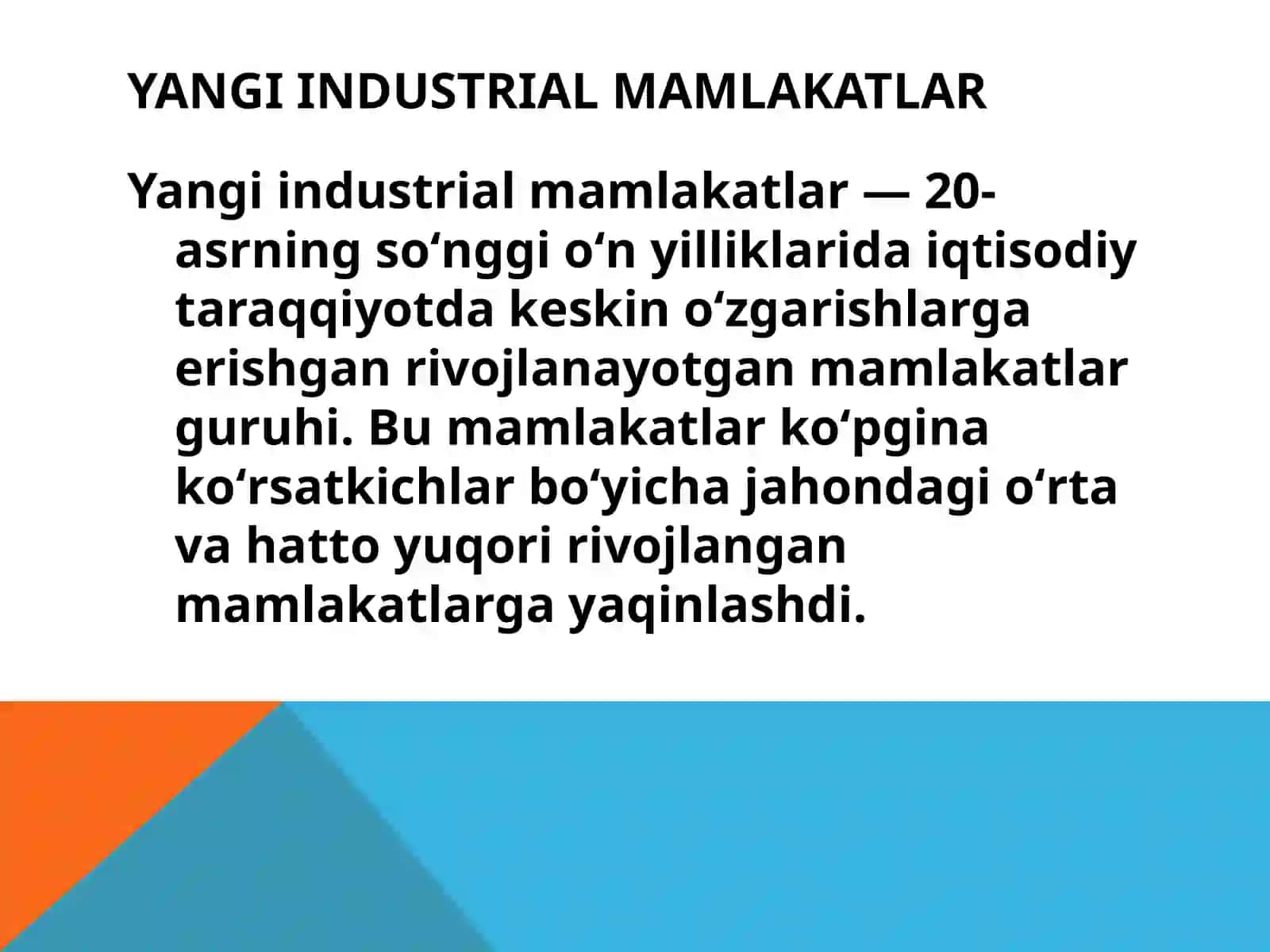 Yangi industrial mamlakatlari iqtisodiyoti 3