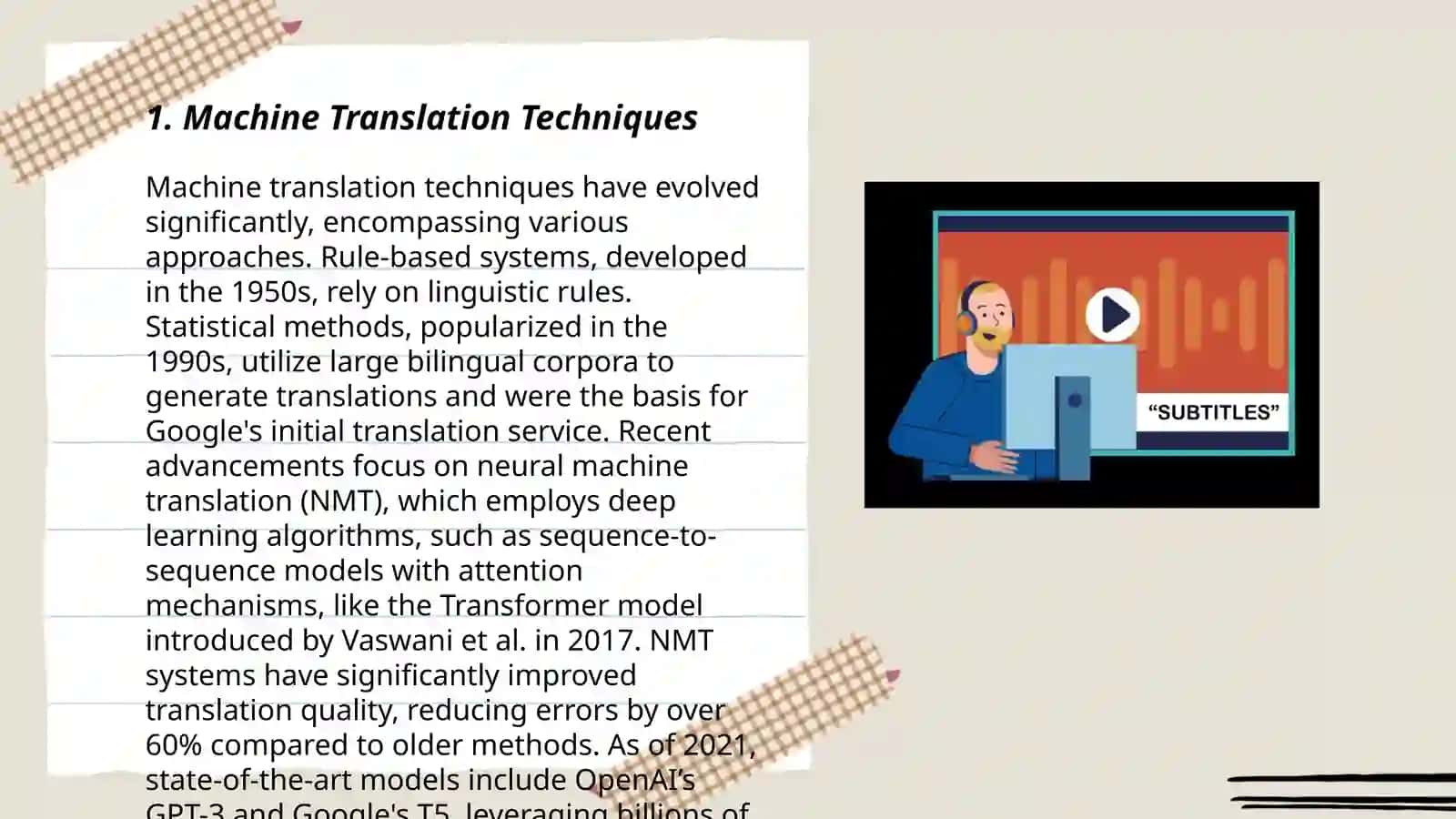 Machine Translation Techniques 3