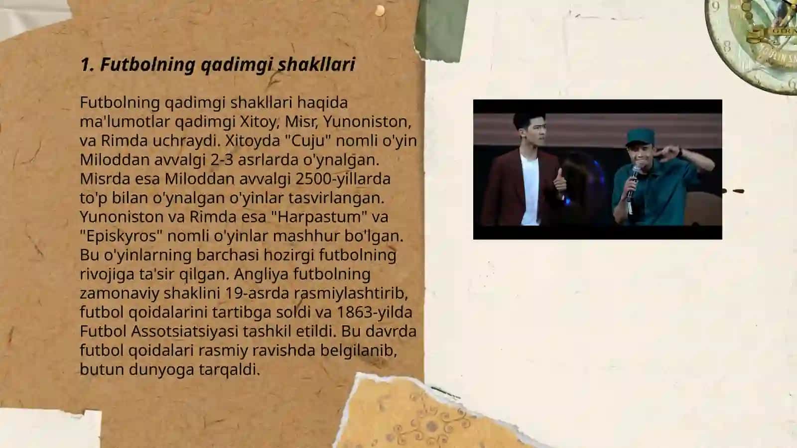 Futbol o'yini kelib chiqishi tarixi va o'yin qoidalari 3