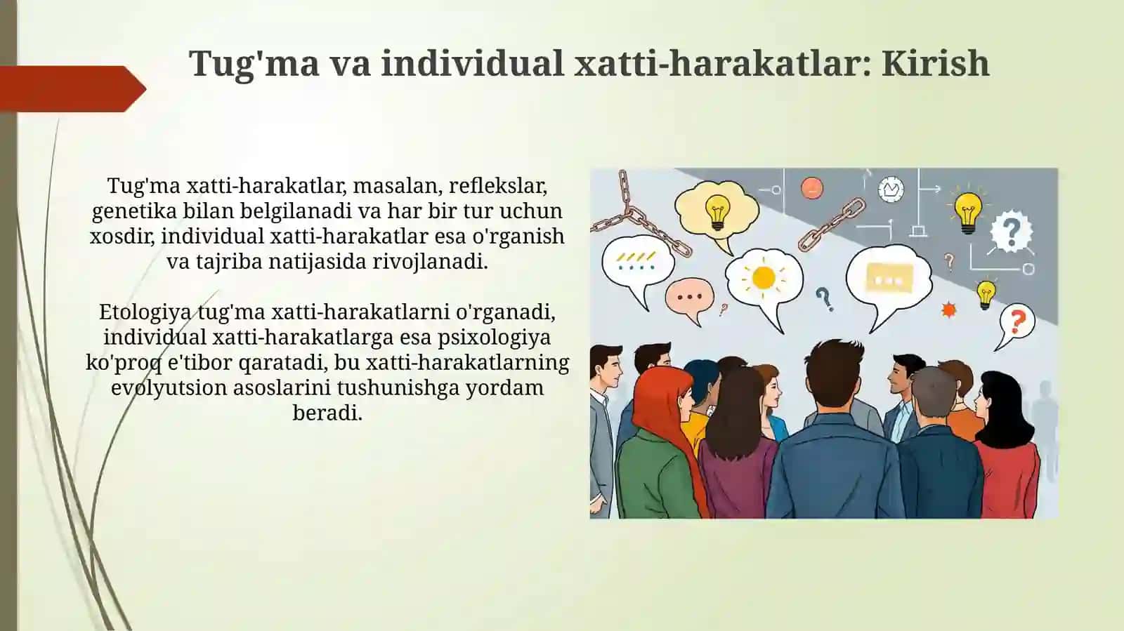 Tug‘ma va individual xatti harakatlar 3