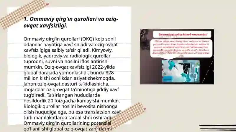 Ommaviy qirg'in qurollari qo'llanilgan sharoitda ovqatlanish va suv taminoti ustidan sanitariya nazorati 3
