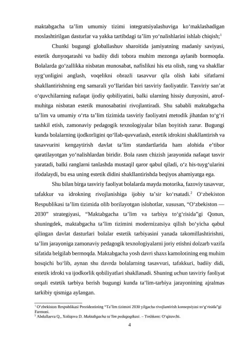Tasviriy faoliyat orqali estetik tarbiya berish metodikasi 3