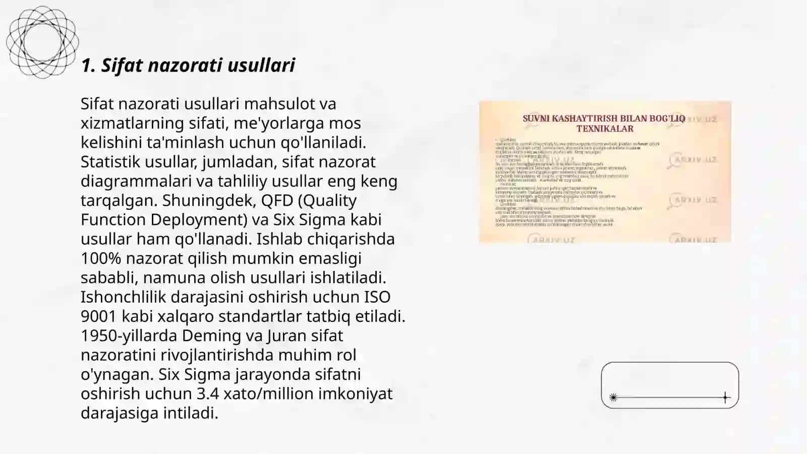 Sifat nazorati usullari 3