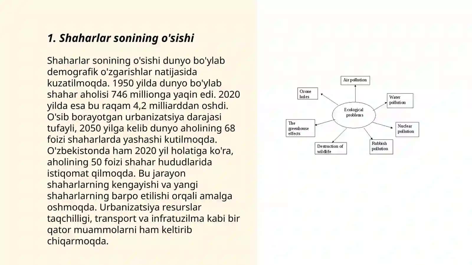 Urbanizatsiya jarayoni va ekologik muammolar 3
