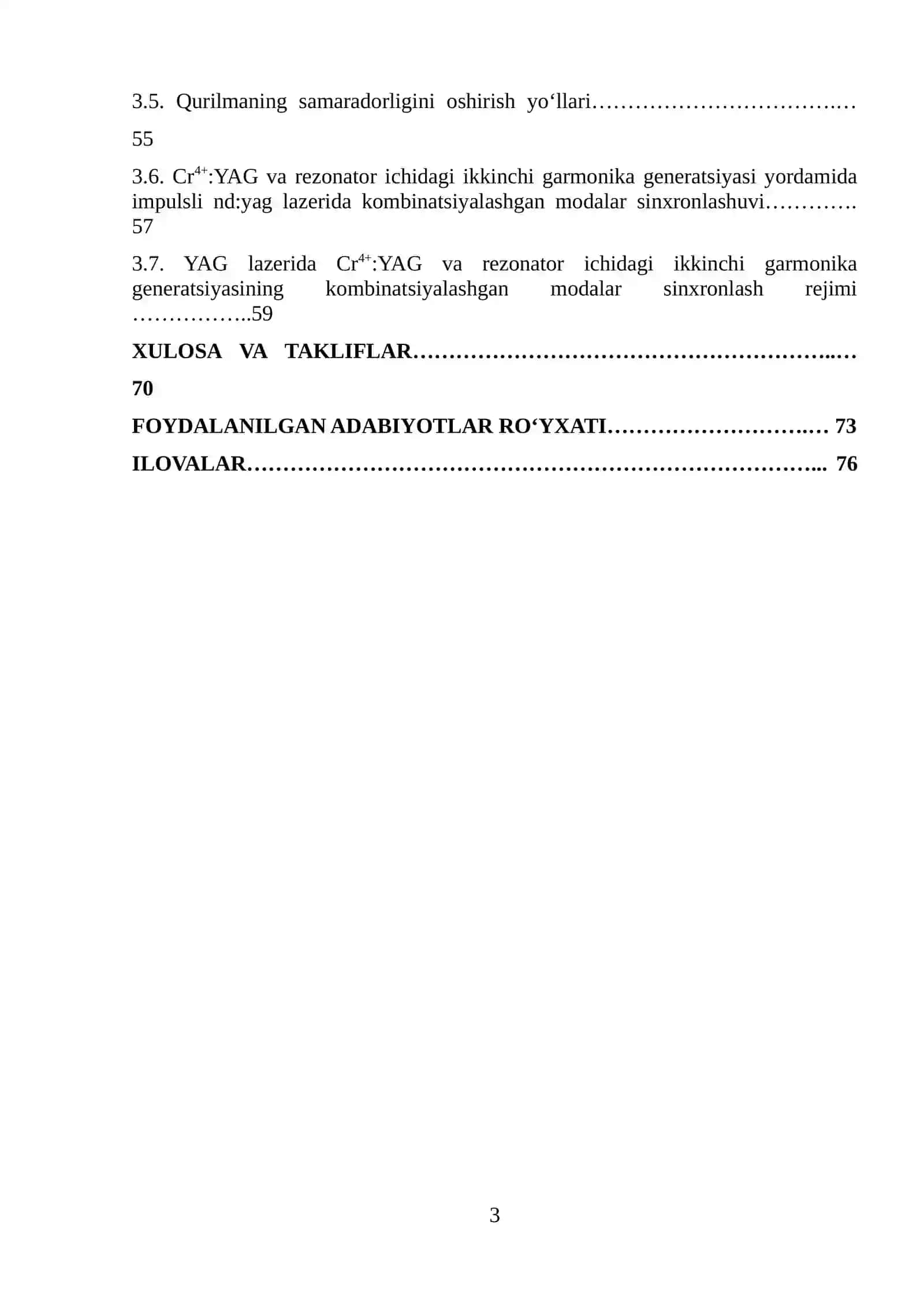 Cr4: YAG KRISTALINING PASSIV MODULYATOR SIFATIDA RESONATOR ICHIDA O’RGANISH. 3