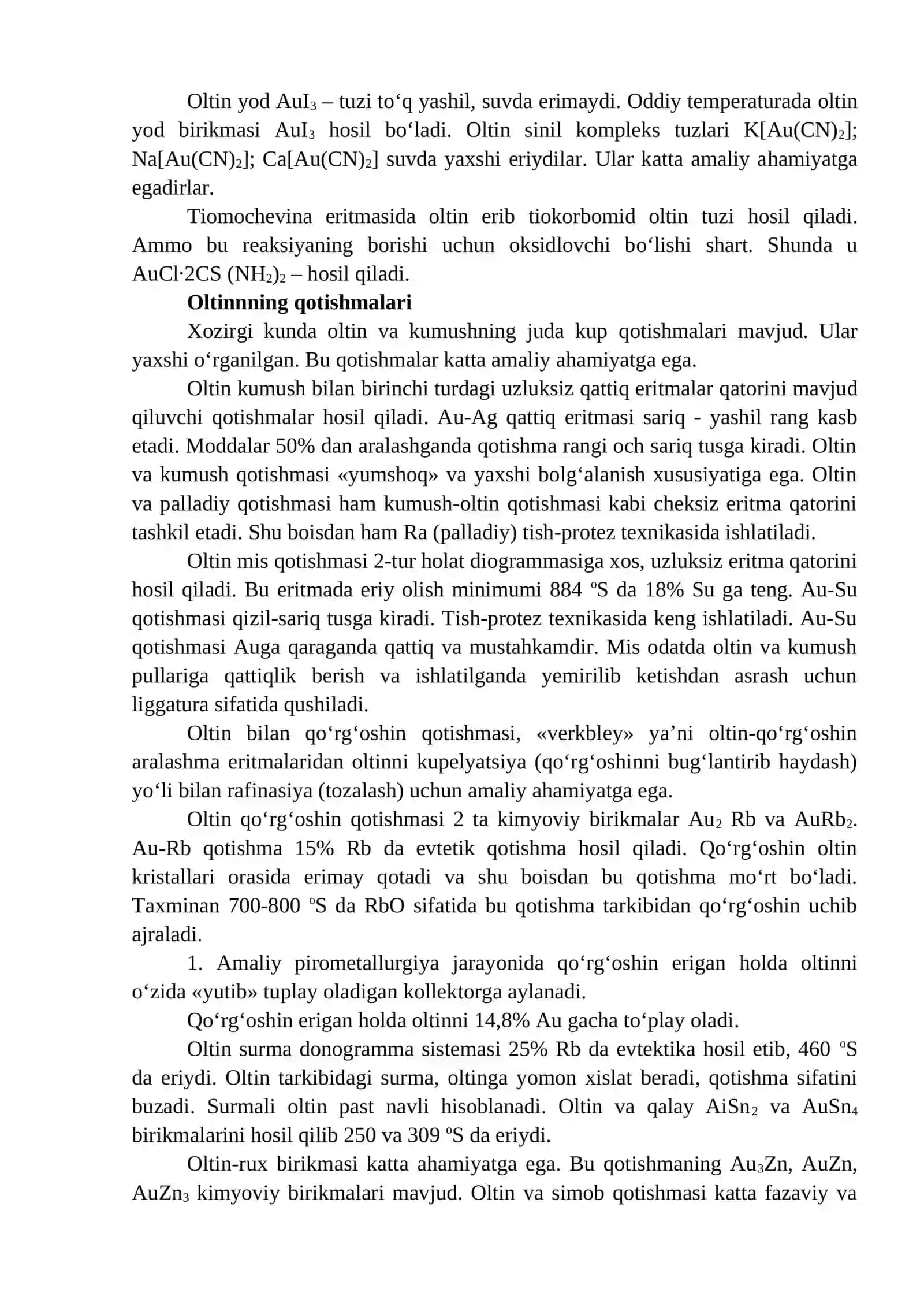 Ma’ruza №12. Oltin rudalari konlarining xarakteristikasi 3