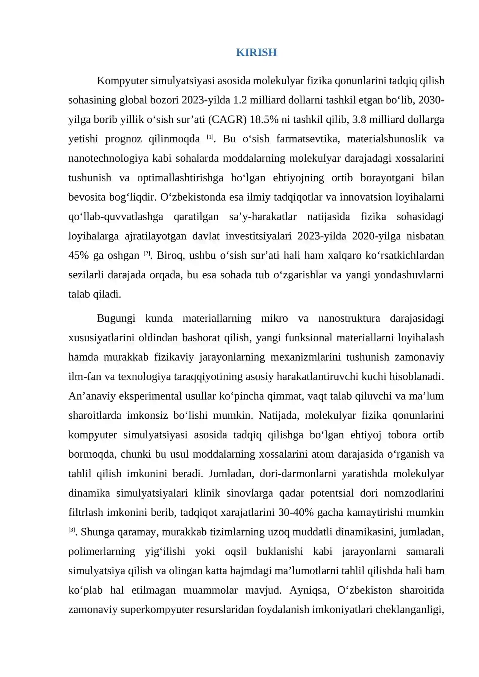 Molekulyar fizika qonunlarini kompyuter simulyatsiyasi asosida tadqiq qilish 3