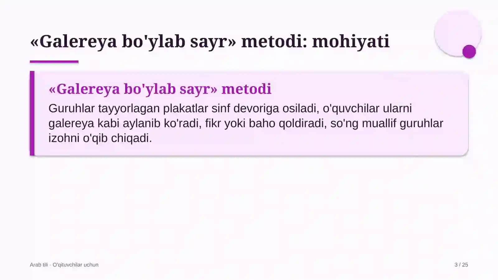 arab tili darslarida galereya bo'ylab sayr metodidan foydalanish 4742 3